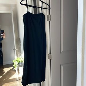 Black midi dress